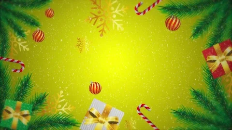 Christmas background with gift tree and snow Stock Footage 224461478