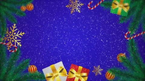 Christmas background with gift tree and snow Stock Footage 224461543