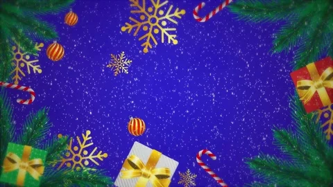 Christmas background with gift tree and snow Stock Footage 224461913