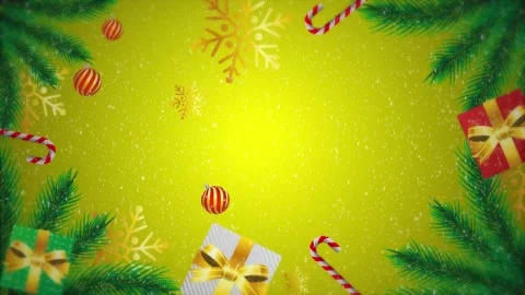 Christmas background with gift tree and snow Stock Footage 224461917