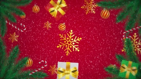 Christmas background with gift tree and snow 스톡 동영상 224462180