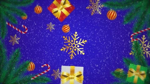 Christmas background with gift tree and snow Stock Footage 224462184