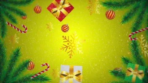 Christmas background with gift tree and snow Stock Footage 224462273