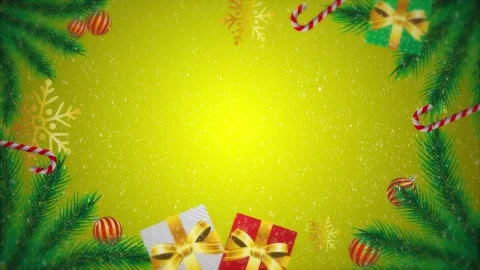 Christmas background with gift tree and snow Stock Footage 224462625