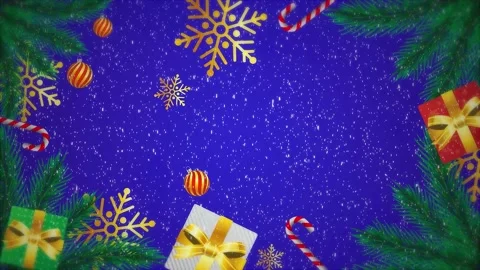 Christmas background with gift tree and snow Stock Footage 224462964