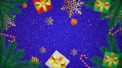 Christmas background with gift tree and snow 스톡 동영상 224463980