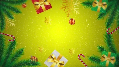 Christmas background with gift tree and snow Stock Footage 224463983