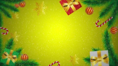 Christmas background with gift tree and snow Stock Footage 224464206