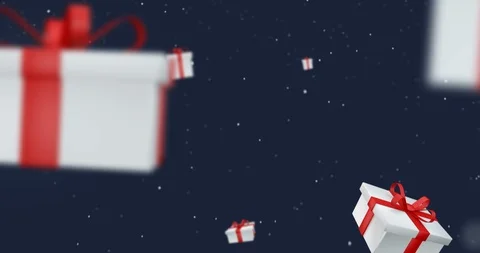 Christmas Background Gifts Loop Stock Footage 97392262
