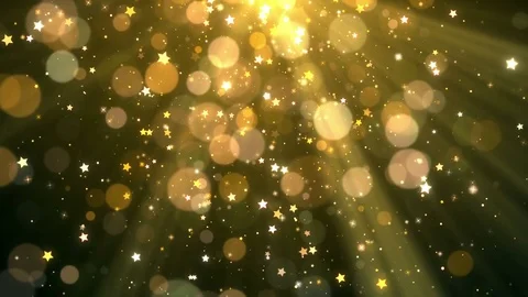 Christmas background (gold theme), with star falling and shine light Video stock 81729461