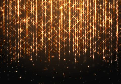 Christmas background with golden rays Stock Illustration