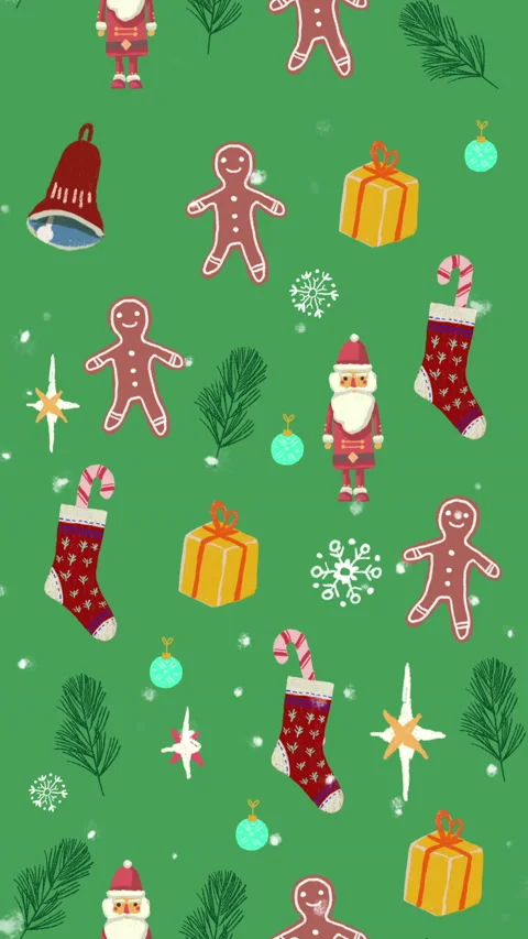 Christmas background Green Loop Видео 166862204