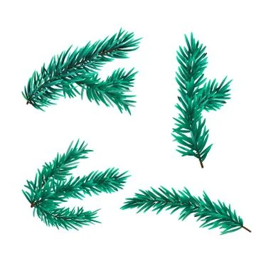 Christmas background with green pine branching. Stock Illustration