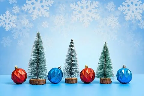 Christmas background with green tree Stock Photos