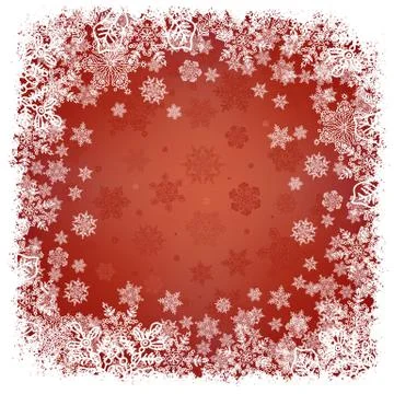 Christmas background with isolated border. vector, eps8. Stock Illustration