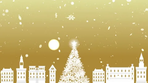 Christmas background landscape animation Video stock 143228292