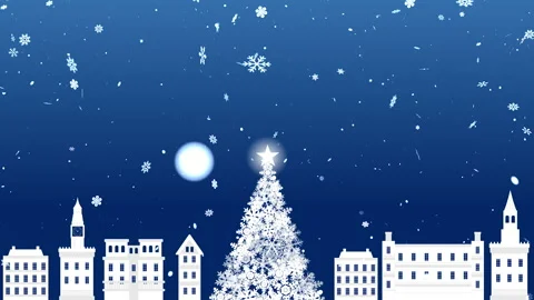 Christmas background landscape animation Video stock 143228353