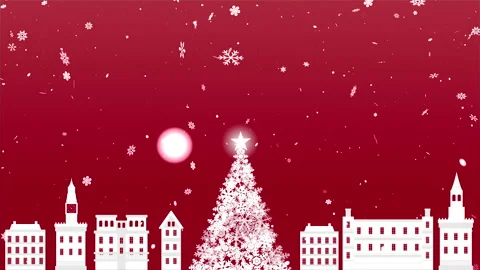 Christmas background landscape animation Video stock 143228372