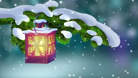 Christmas Background Lantern Stock Footage 91785884