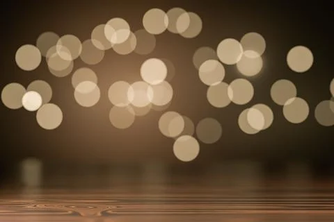 Christmas background with light spots and bokeh 3d render Stock Illustration