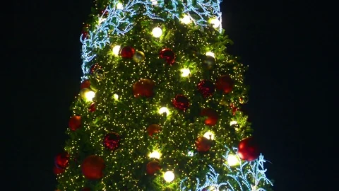 Christmas background with lights Stock Footage 90836013