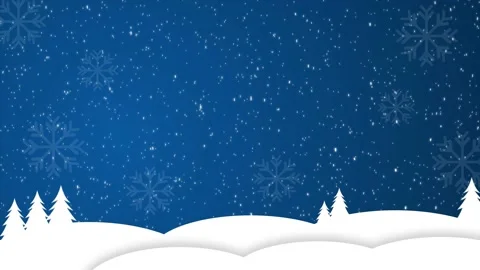 Christmas Background Loop Snowflakes Blue Background 動画素材 219840427