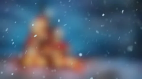 Christmas Background With a Marvelous Snow Stock-Footage 68754933