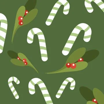 Christmas background with mistletoe, element for design, vector illustration Stock Illustration