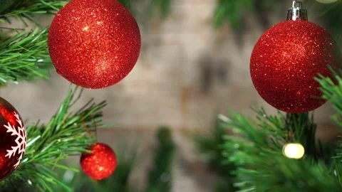 Christmas background, moving change of focus point Stock Footage 139071632