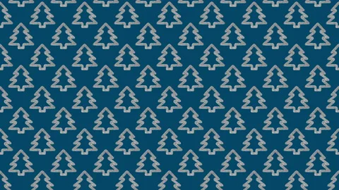 Christmas background of moving silver trees. Stop motion animation Stock Footage 144557131