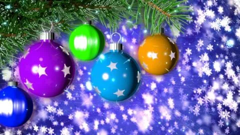 Christmas background with nice balls Stock Illustration