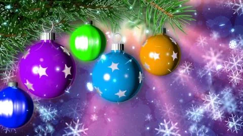 Christmas background with nice balls Stock Illustration