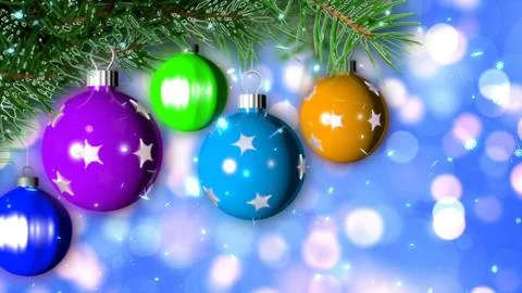 Christmas background with nice balls Stock Illustration