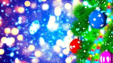Christmas background with nice balls Stock Illustration