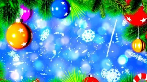 Christmas background with nice balls Stock Illustration
