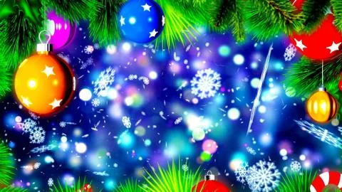 Christmas background with nice balls Stock Illustration