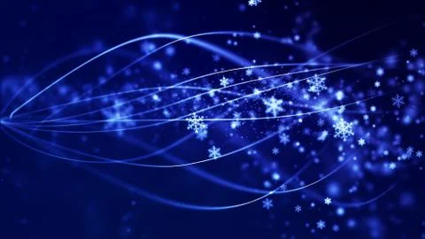 Christmas background with nice falling snowflakes Stock Illustration