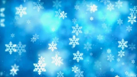 Christmas background with nice falling snowflakes Stock Illustration