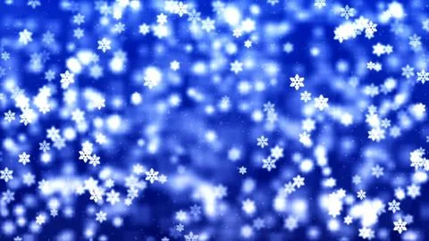 Christmas background with nice falling snowflakes Stock Illustration