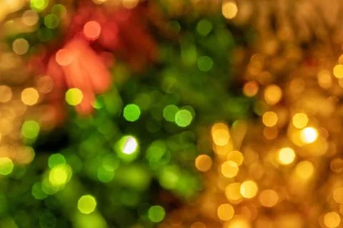 Christmas background or texture with lots of bokeh Stock Photos