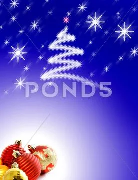 Christmas background with ornaments Stock Illustration