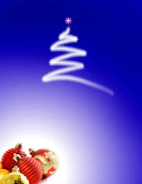 Christmas background with ornaments Stock Illustration