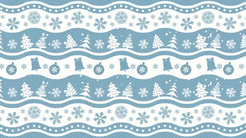 Christmas background pattern with Christmas trees, snowflakes and Christmas Stock Footage 120373623