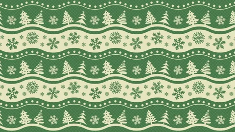 Christmas background pattern with Christmas trees and snowflakes Stock Footage 120409921