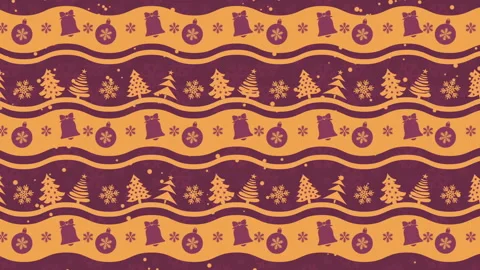 Christmas background pattern with Christmas trees, snowflakes and Christmas Stock Footage 120559643
