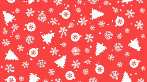 Christmas background pattern with Christmas trees, snowflakes and Christmas Stock Footage 121619104