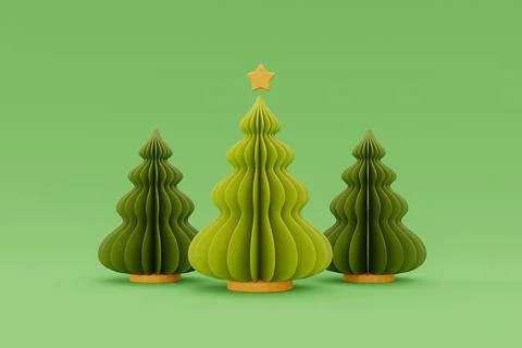 Christmas background with pine tree. Merry Christmas and Happy New Year. 3d r Stock Illustration