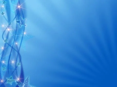 Christmas background with rays in blue Stock Illustration