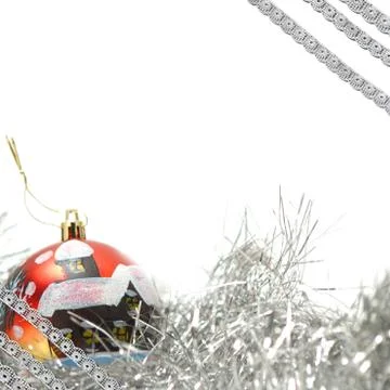Christmas background red ball Stock Illustration
