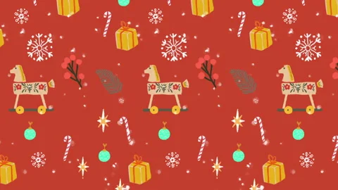 Christmas background Red loop Video stock 166862210